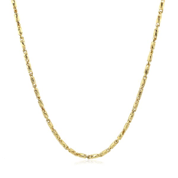 Diamond Cut Fancy Links Pendant Chain in Yellow Gold (1.50 mm) - Image 2