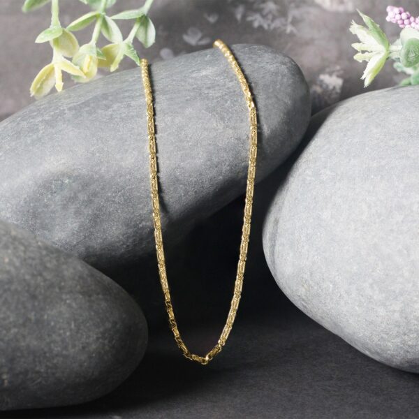 Diamond Cut Fancy Links Pendant Chain in Yellow Gold (1.50 mm) - Image 3