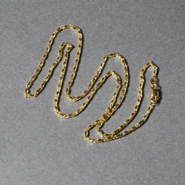 Diamond Cut Fancy Links Pendant Chain in Yellow Gold (1.50 mm) - Image 4