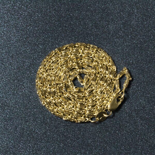Diamond Cut Fancy Links Pendant Chain in Yellow Gold (1.50 mm) - Image 5