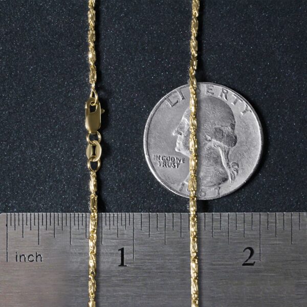 Diamond Cut Fancy Links Pendant Chain in Yellow Gold (1.50 mm) - Image 6