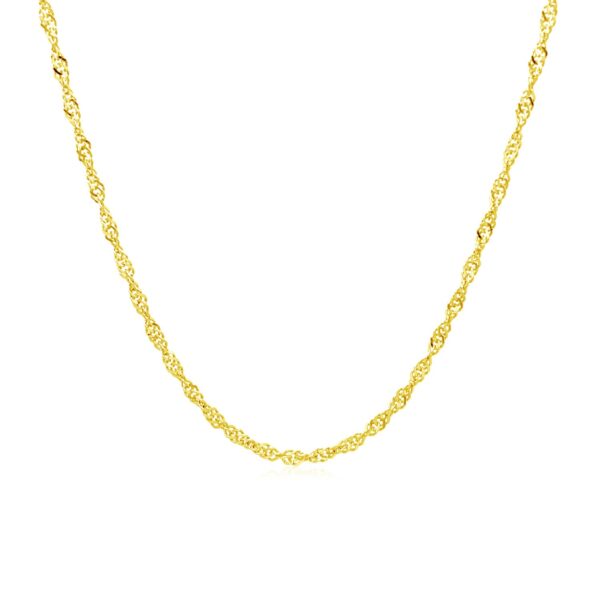 10k Yellow Gold Singapore Chain (1.50 mm) - Image 2