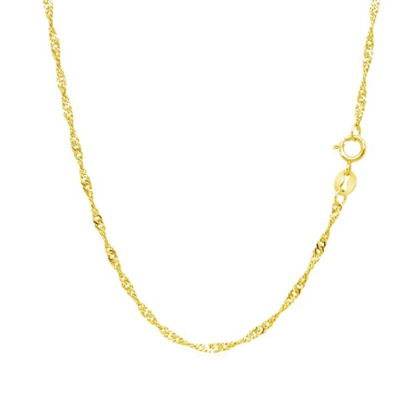 10k Yellow Gold Singapore Chain (1.50 mm) - Image 3