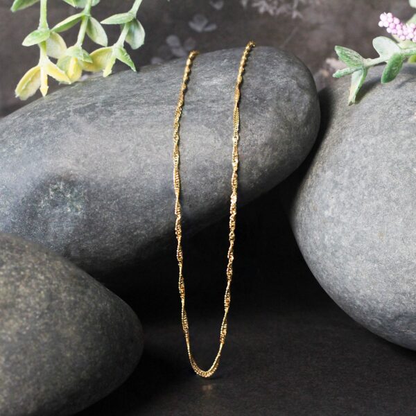 10k Yellow Gold Singapore Chain (1.50 mm) - Image 5