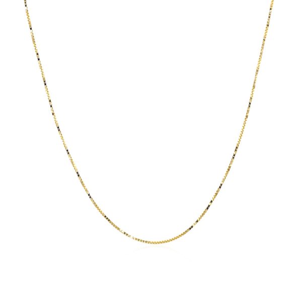 14k Yellow Gold Classic Box Chain (0.60 mm) - Image 2