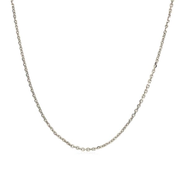 14k White Gold Adjustable Cable Chain (1.10 mm) - Image 2
