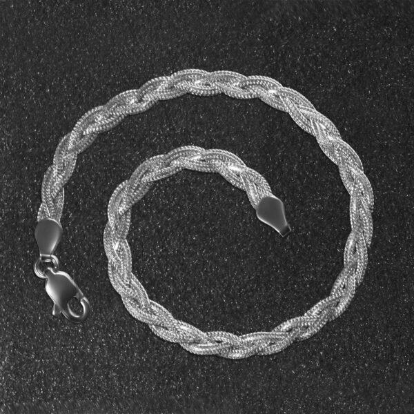 14k White Gold Braided Bracelet  (3.50 mm) - Image 5