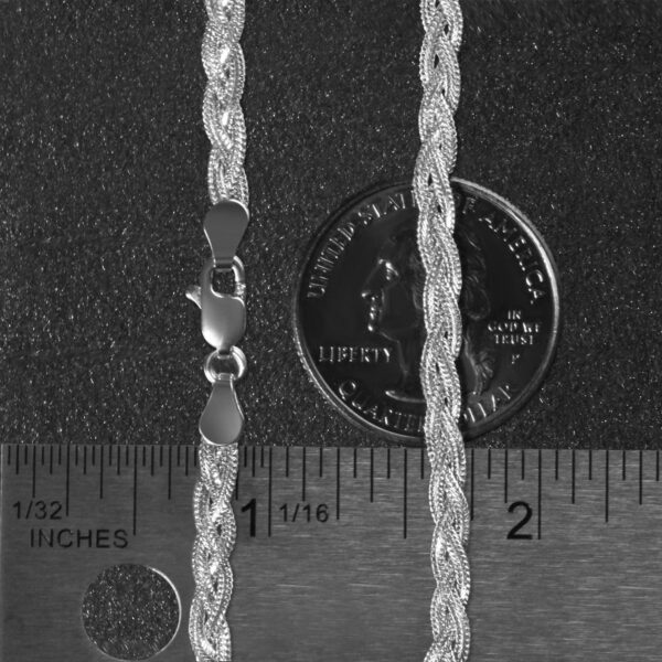 14k White Gold Braided Bracelet  (3.50 mm) - Image 6