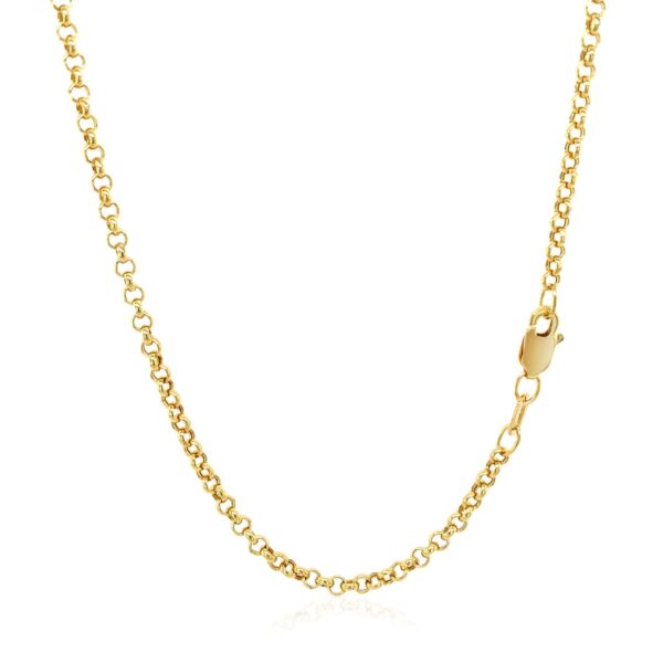 14k Yellow Gold Rolo Chain (2.5 mm) - Image 3