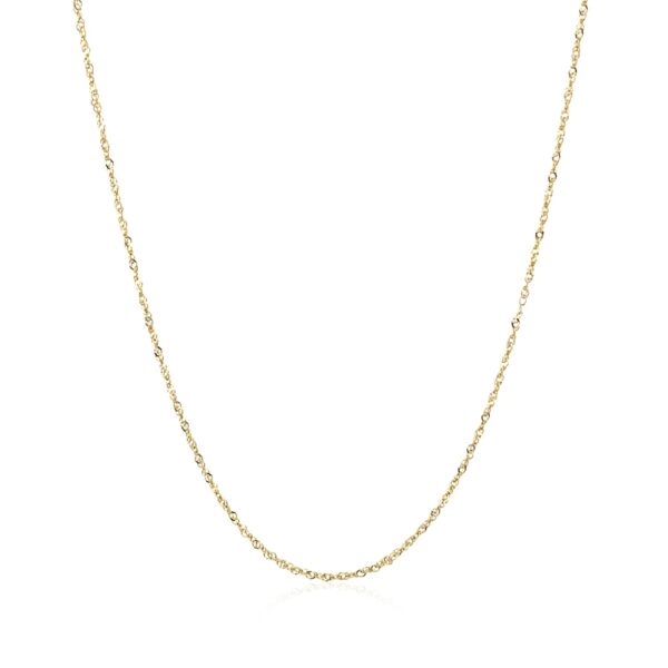 10k Yellow Gold Singapore Chain 0.8mm (0.80 mm) - Image 2