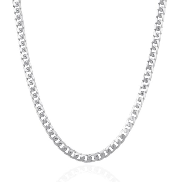 14k White Gold Solid Miami Cuban Chain (5.00 mm) - Image 2