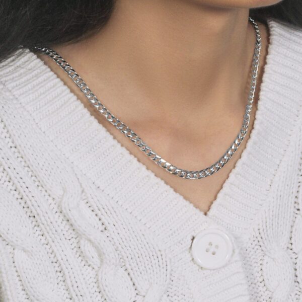 14k White Gold Solid Miami Cuban Chain (5.00 mm) - Image 6