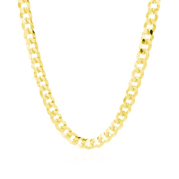 14k Yellow Gold Solid Curb Chain (5.70 mm) - Image 2