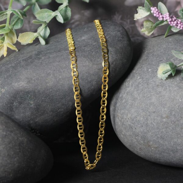 14k Yellow Gold Mariner Link Chain (3.20 mm) - Image 4