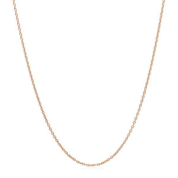 14k Rose Gold Oval Cable Link Chain (0.97 mm) - Image 2
