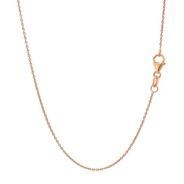 14k Rose Gold Oval Cable Link Chain (0.97 mm) - Image 3