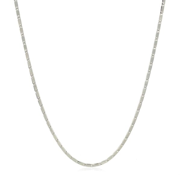 14k White Gold Lumina Pendant Chain (1.00 mm) - Image 2