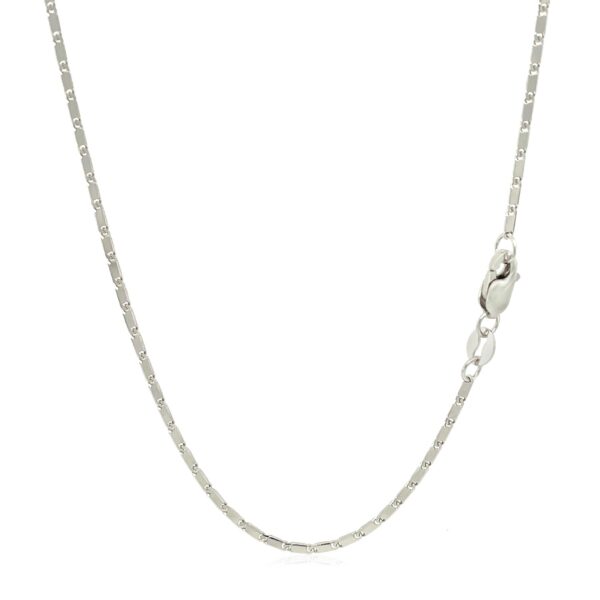 14k White Gold Lumina Pendant Chain (1.00 mm) - Image 3
