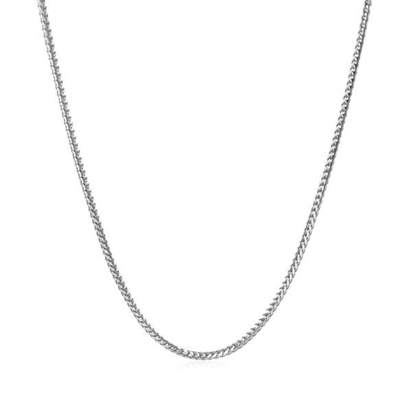 14k White Gold Franco Chain (1.20 mm) - Image 2