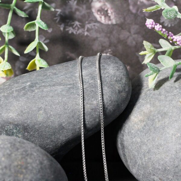 14k White Gold Franco Chain (1.20 mm) - Image 4