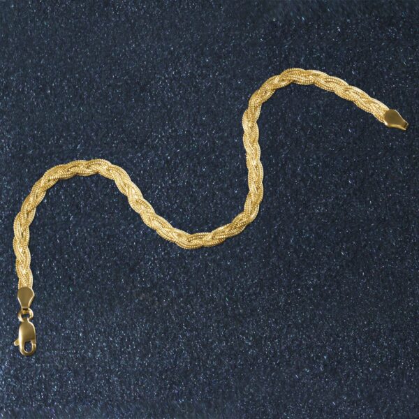 14k Yellow Gold Braided Bracelet  (3.50 mm) - Image 4