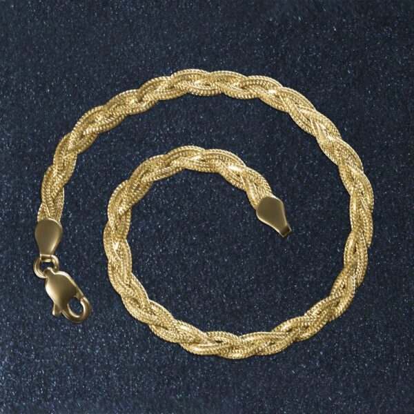 14k Yellow Gold Braided Bracelet  (3.50 mm) - Image 5