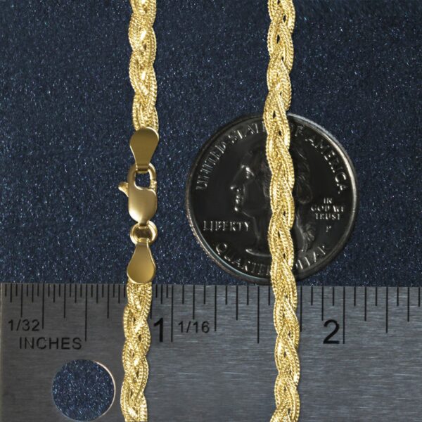 14k Yellow Gold Braided Bracelet  (3.50 mm) - Image 6