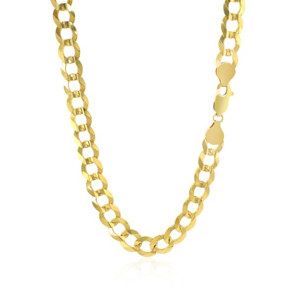 10k Yellow Gold Curb Chain (7.00 mm) - Image 3