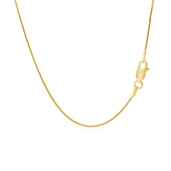 14k Yellow Gold Round Snake Chain (0.90 mm) - Image 3