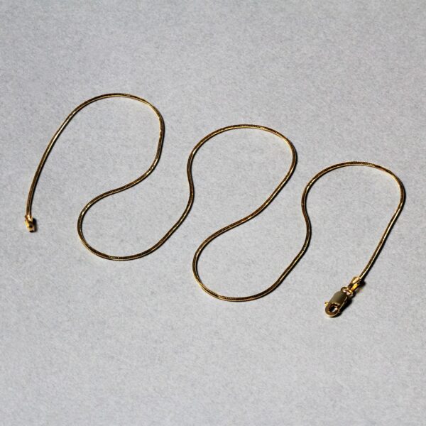 14k Yellow Gold Round Snake Chain (0.90 mm) - Image 5