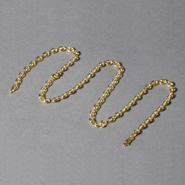 14k Yellow Gold Puffed Mariner Link Chain (4.70 mm) - Image 6