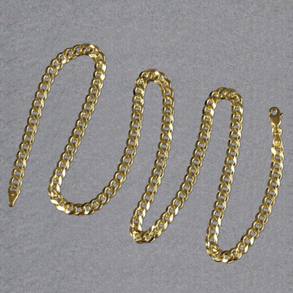 10k Yellow Gold Curb Chain (4.70 mm) - Image 6