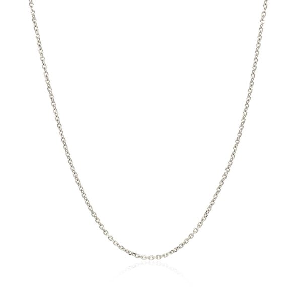 10k White Gold Cable Chain (1.10 mm) - Image 2