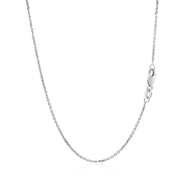 10k White Gold Cable Chain (1.10 mm) - Image 3