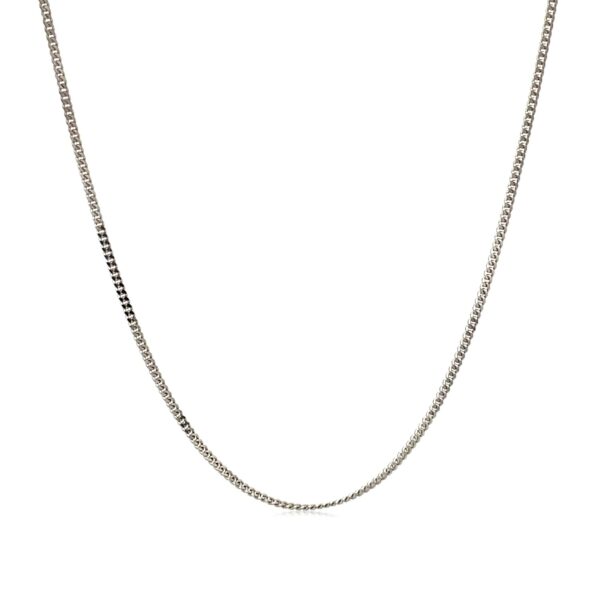 10k White Gold Gourmette Chain 1.0mm (1.00 mm) - Image 2