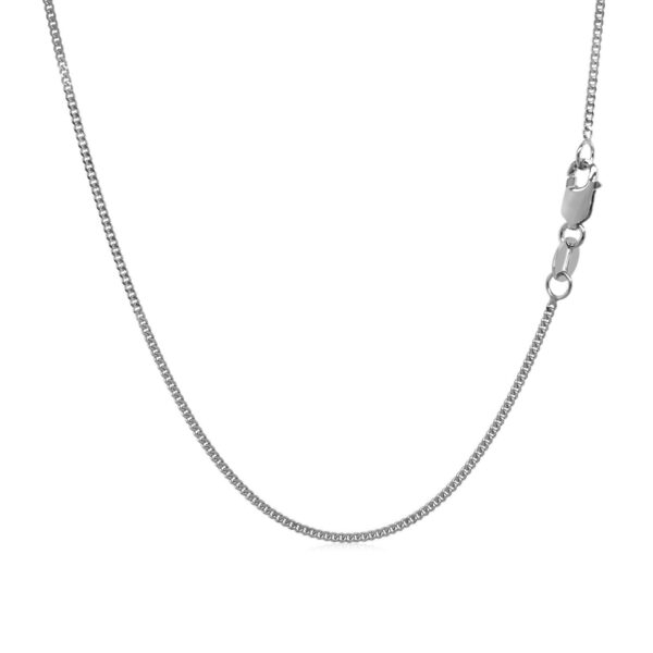 10k White Gold Gourmette Chain 1.0mm (1.00 mm) - Image 3