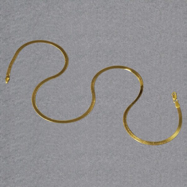 14k Yellow Gold Super Flex Herringbone Chain (2.80 mm) - Image 6