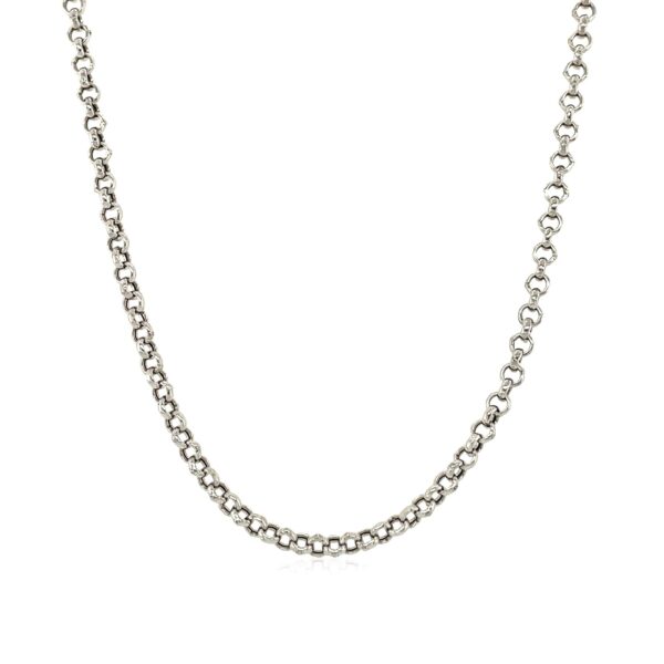 10k White Gold Rolo Chain (2.40 mm) - Image 2