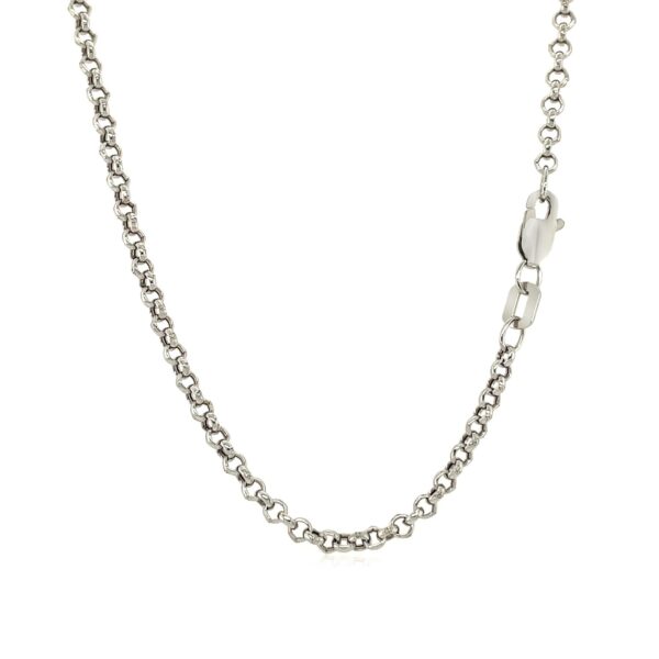 10k White Gold Rolo Chain (2.40 mm) - Image 3