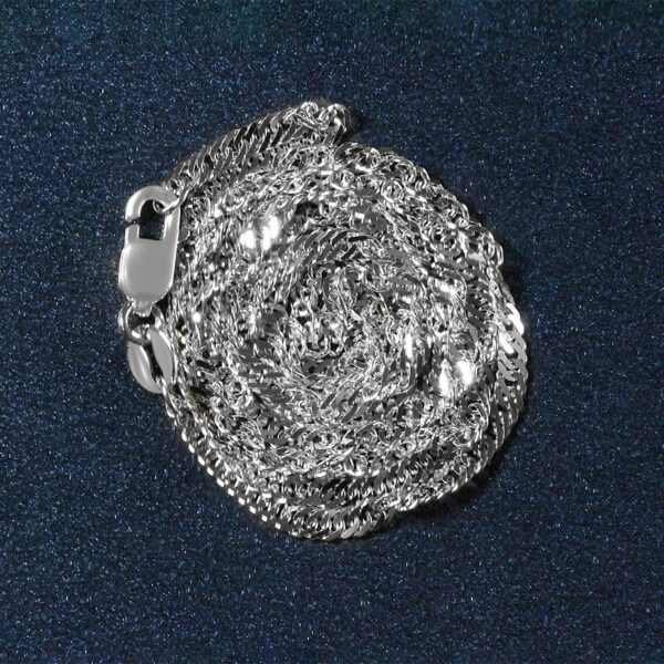 14k White Gold Singapore Chain (2.10 mm) - Image 4