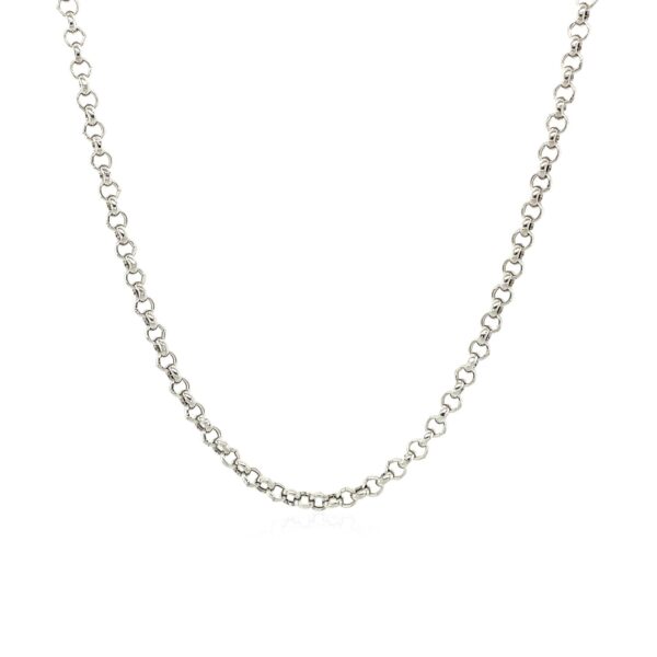 14k White Gold Rolo Chain (2.50 mm) - Image 2