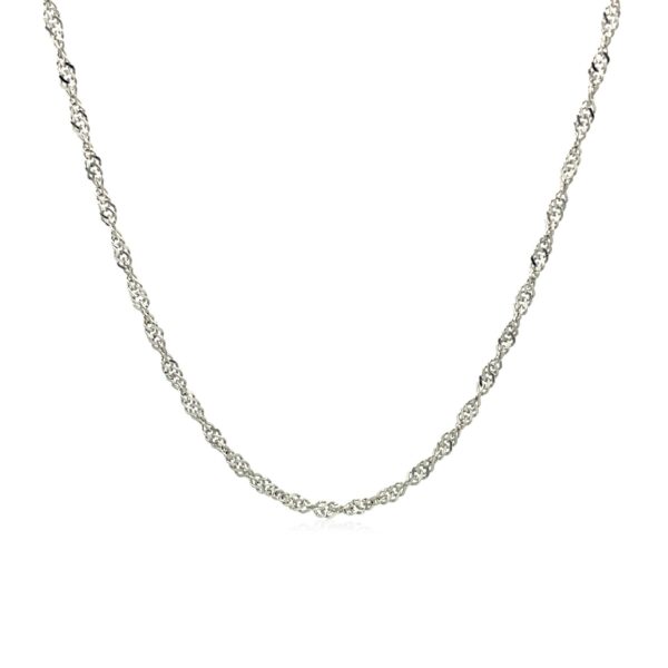 10k White Gold Singapore Chain (1.50 mm) - Image 2
