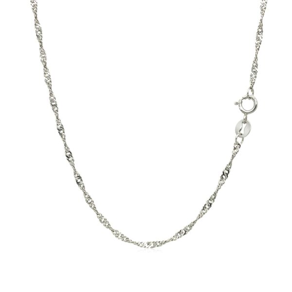 10k White Gold Singapore Chain (1.50 mm) - Image 3