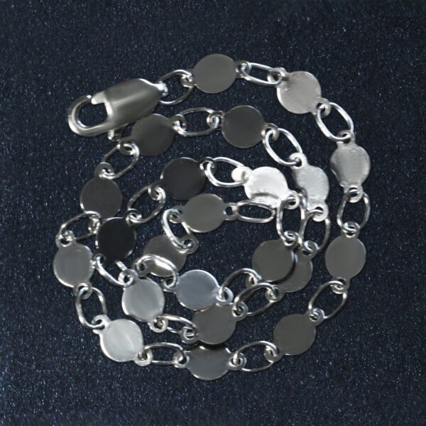 14k White Gold Bracelet with Polished Circles (4.00 mm) - Image 2