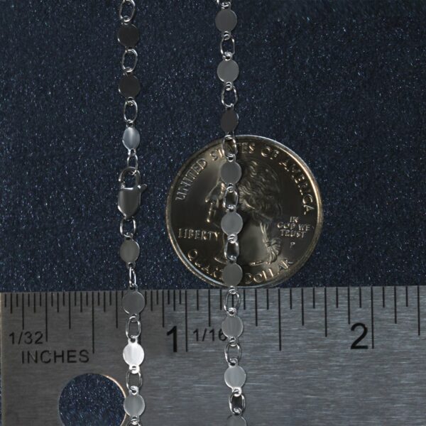 14k White Gold Bracelet with Polished Circles (4.00 mm) - Image 4