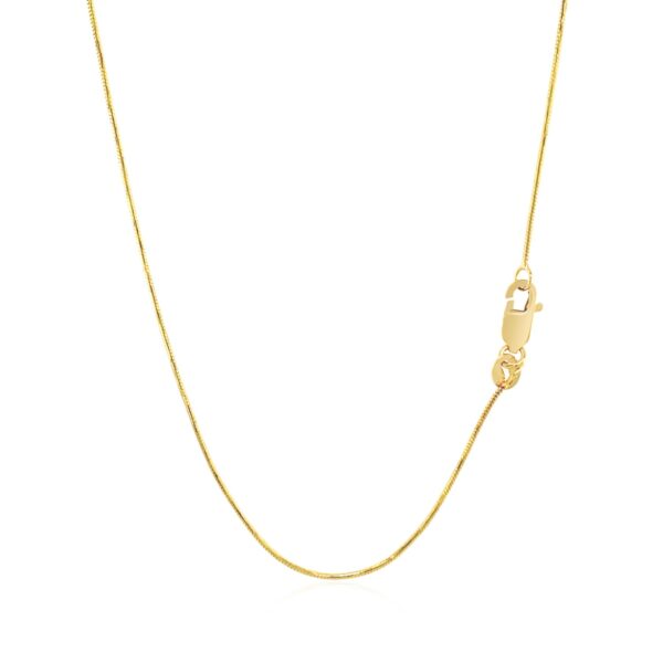 14k Yellow Gold Round Snake Chain (0.70 mm) - Image 3