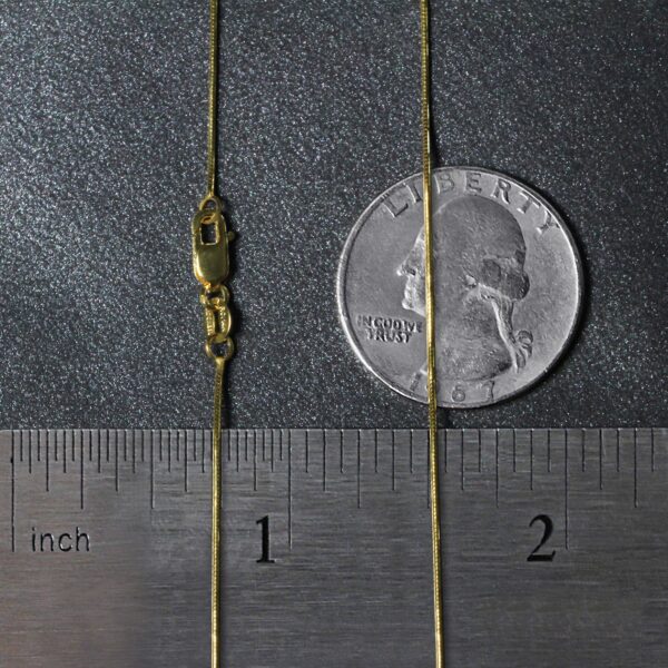 14k Yellow Gold Round Snake Chain (0.70 mm) - Image 6