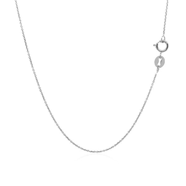 14k White Gold Cable Link Chain (0.50 mm) - Image 3