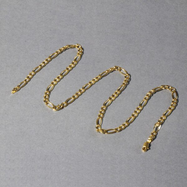 14k Yellow Gold Solid Figaro Chain (4.50 mm) - Image 5
