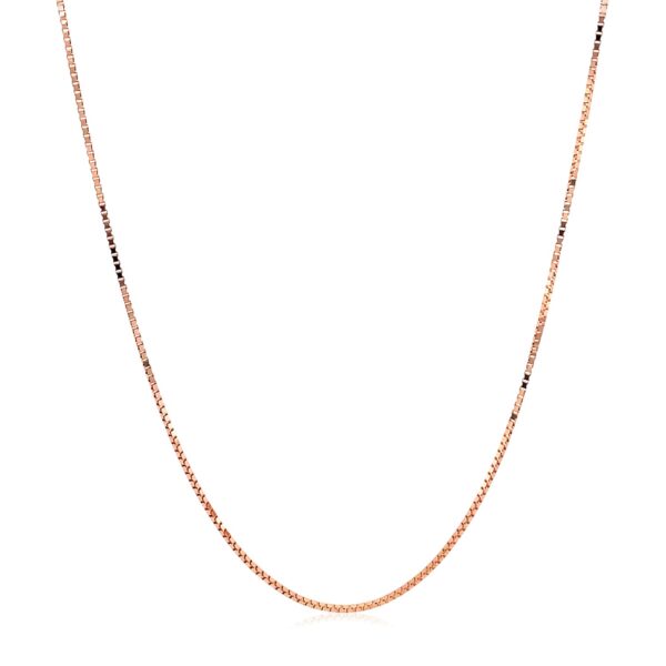 14k Rose Gold Adjustable Box Chain (0.70 mm) - Image 2